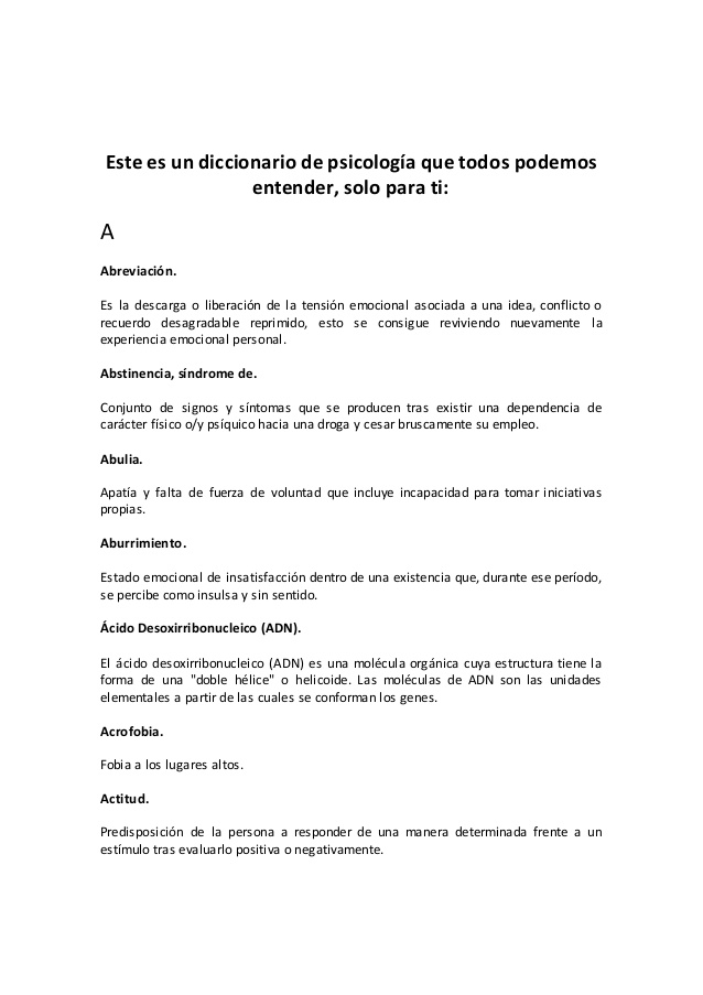 Diccionario de psicologia pdf